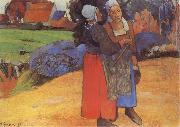 Paul Gauguin Breton Peasants Spain oil painting artist